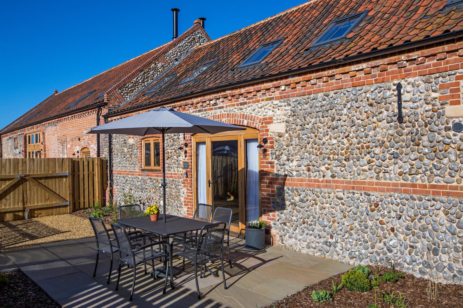 Patio area Pentney Barn